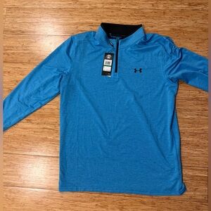 Under Armour Men's Blue Long Sleeve quarter zip size L NWT